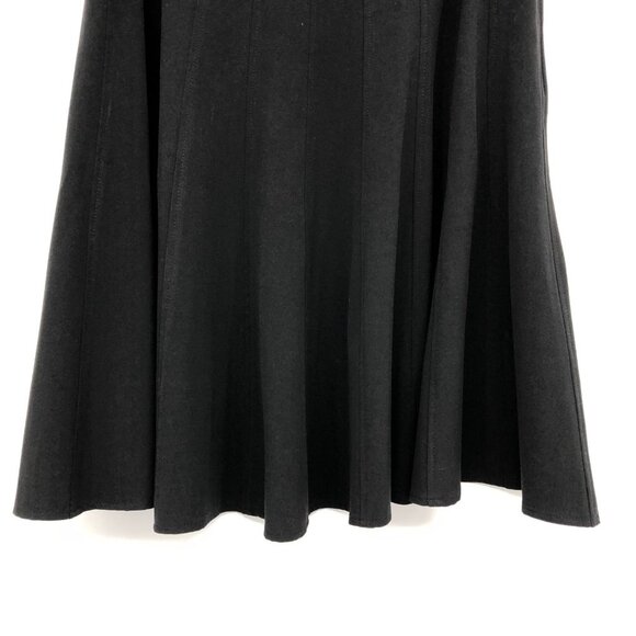 hanna & gracie Black Flared Knee Length Midi Skirt size 10 - Picture 5 of 13